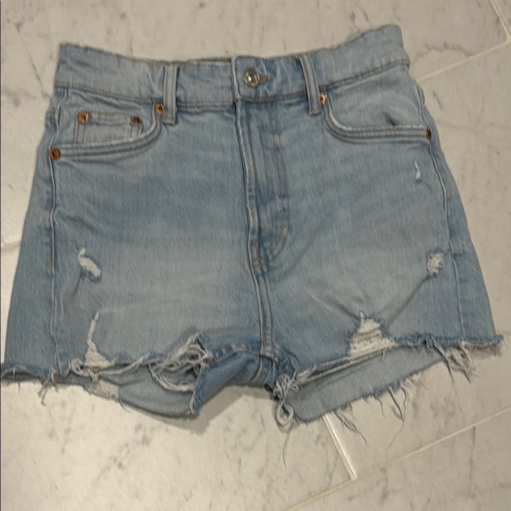 Zara Denim Women's Distressed Shorts